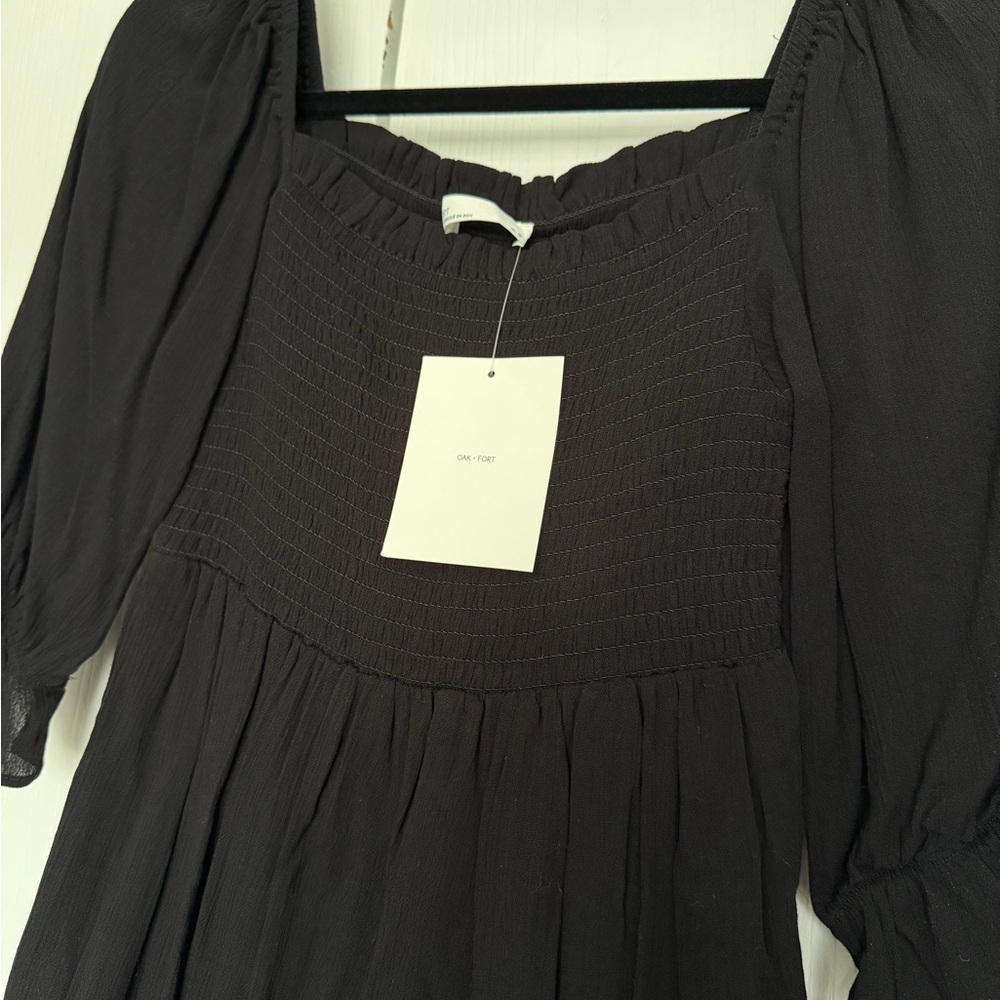 OAK+FORT Black Midi Dress NWT - Picture 8 of 8